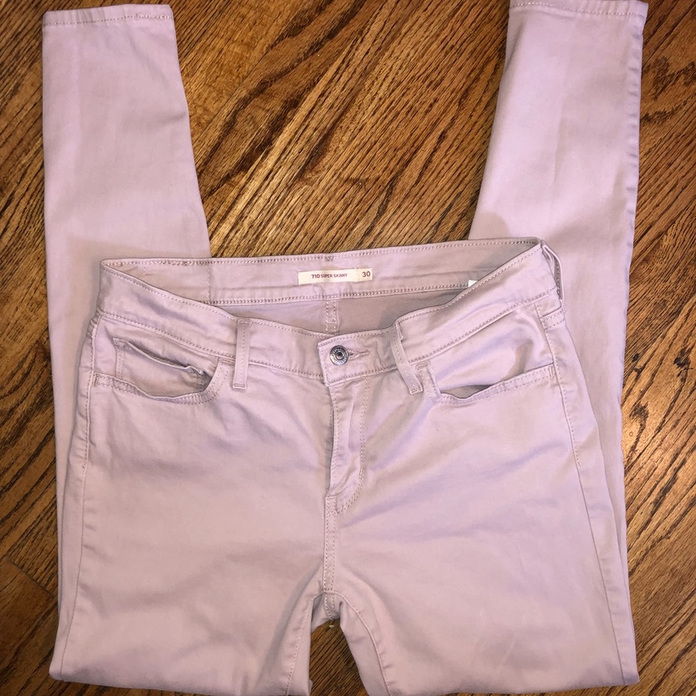 Levi’s 710 super skinny pink jeans size 30